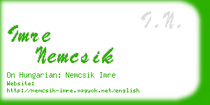 imre nemcsik business card